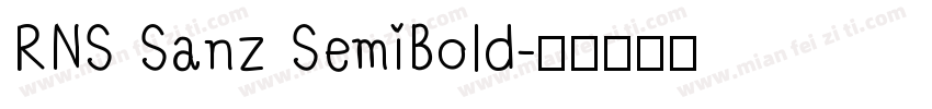 RNS Sanz SemiBold字体转换